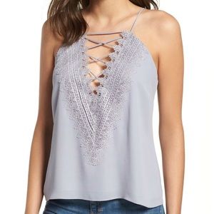 WAYF- Medium Lilac Gray Posie Cami NWT